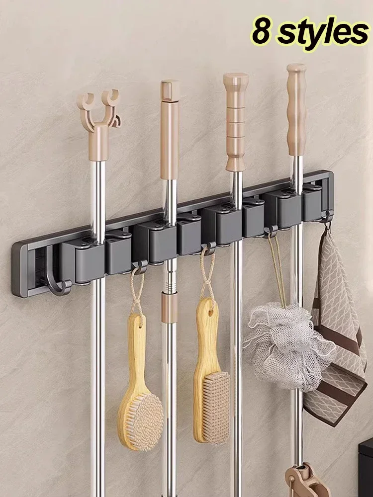 Workshop Tools On Wall - Mop and Broom Organizer supporto per