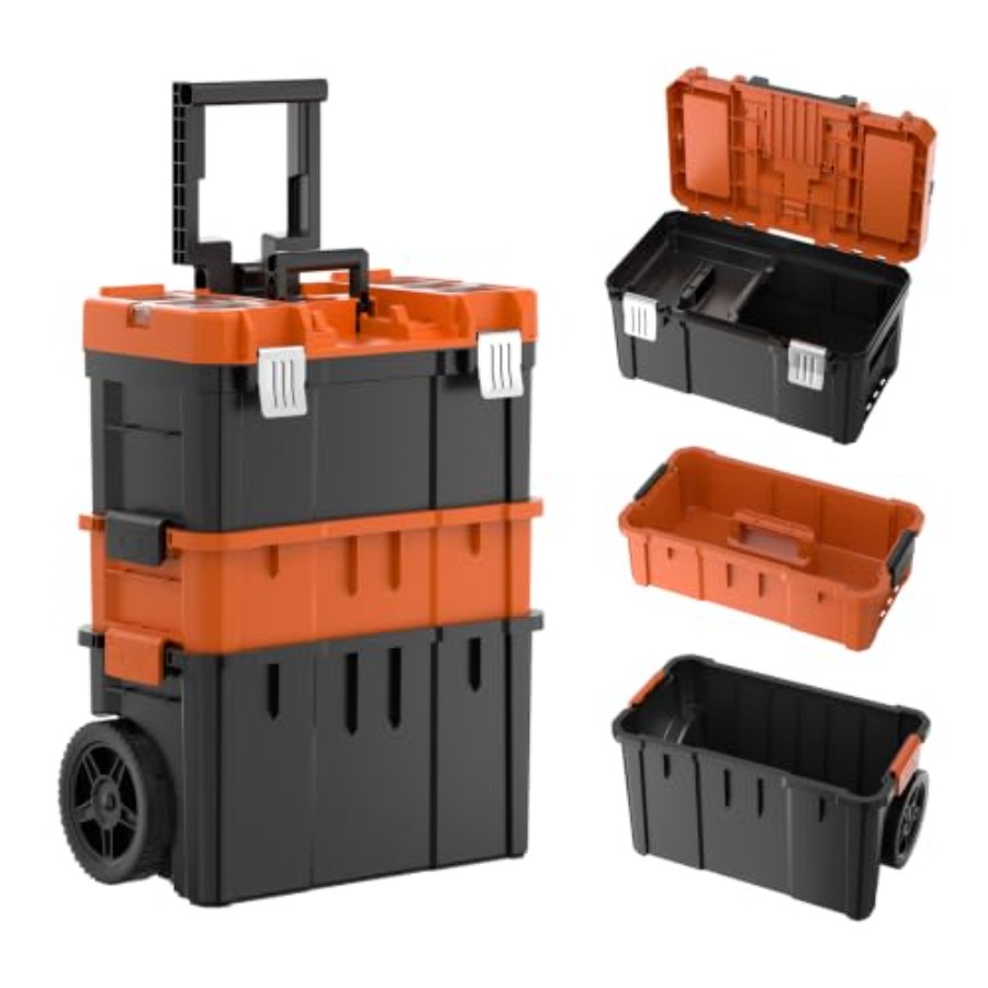 Workshop Use Tools - Cassetta portautensili con ruote, sistema di