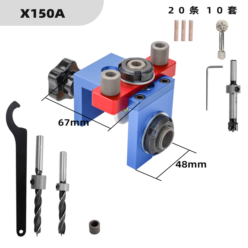 Pocket Hole Jig - TEBAK W-136 Kit di maschere per
