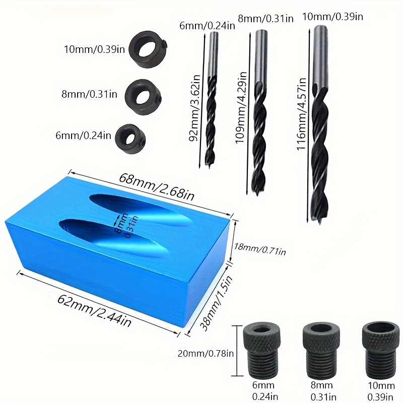 Set di 7/14 Pezzi per Foratura - Pocket Hole Jig recensione e prezzo